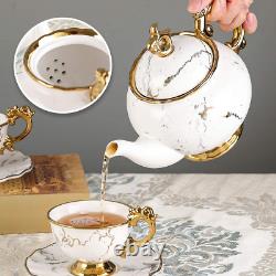 Tea Set Porcelain Tea Sets for Women Adults 15 Pieces Tea Cup and Saucer Set