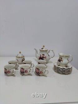 Tea Set Saucer Coffee And Porcelain Cups Gift Classic English Design 15PCS