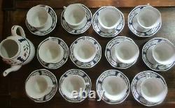 Teapot Cups 12 Set Saucers Real English Ironstone Adams Lancaster 25 Pcs England