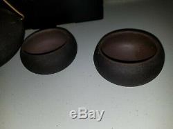 Teavana RARE Cast iron complete 7pc Tea pot cup warmer set withboxes
