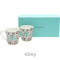 Tiffany & Co Bone China 5th Avenue Coffee Tea Mug Cup 2pcs Set with Gift Box