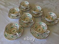 Tiffany & Co. Grosvenor Handpainted Dorian Tea Cup & Saucer Sets (7) England