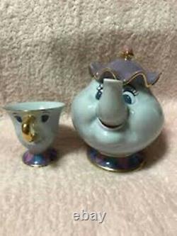 Tokyo Disney Limited Beauty and the Beast pot Mrs pot tea cup sugar pot set NEW