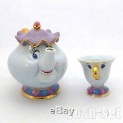 Tokyo Disneyland Limited Beauty and the Beast Teapot Tea cup set From Japan