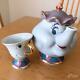 Tokyo Disneyland Mrs. Potts Teapot & Chip Tea Cup Set Disney Beauty Beast Mint