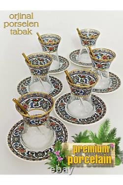 Traditional Turkish Tea Set 18 PCS