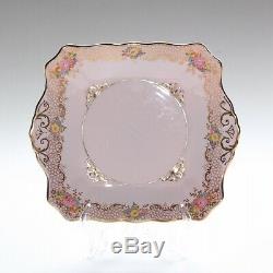 Tuscan Bone China, Part Tea Set, Pink Floral Gilt, 10 X Cup Trios Etc