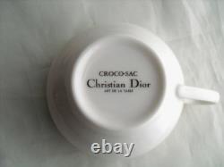 Unused Christian Dior 2 Cups & 2 Saucers Set Crocossack