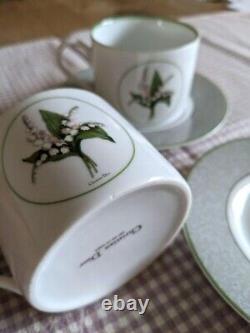 Used Christian Dior 2 Cups & 2 Saucers Set MILLY-LA-FORET No Box
