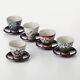 VALUE Senchawan 5 teacups & saucers set w box Japanese Aritayaki Porcelain