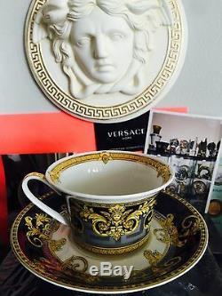 VERSACE PRESTIGE GALA CUP SAUCER SET TEA COFFEE Rosenthal NEW RETAIL COST $350
