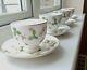 VERY RARE! Wedgwood Wild Strawberry Set of SIX UNUSED Tea Cup and Saucers