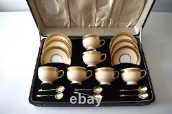 VINTAGE PARAGON BONE CHINA TEA SET 6X CUPS + STERLING SILVER TEA SPOONS @50gms