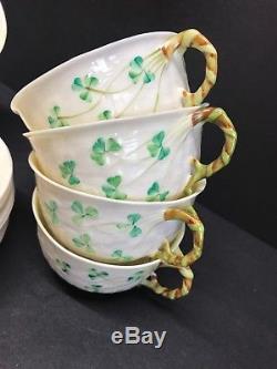 VTG 9 Sets Shamrock Belleek Tea Cup and Saucers Irish Porcelain China 5th Mark