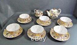 VTG Lomonosov Soviet Russian Gild Porcelain Teapot Tea Cup Saucer Creamer Set