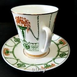 VTG Russian Lomonosov LFZ Porcelain Bone China Tea Coffee Cup Saucer Set