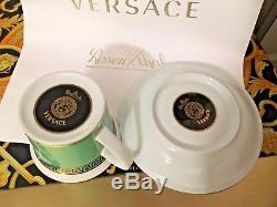 Versace Rosenthal Cup Saucer Tea Coffee Set Medusa Green New In Box $300