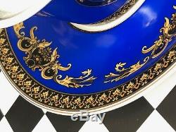 Versace Tea Cup Single Cobalt Blue Medusa 2 Cup Set WithBox/Card Classic Rosenthal