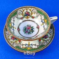 Very Ornate Floral and Garlands Kenora Mintons Tea Cup and Saucer Set