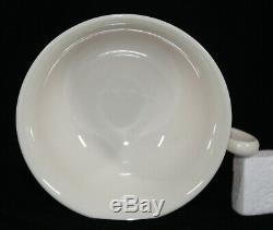 Very Rare! Art Deco Lenox China 5 Step Coral & White Tea Cup & Saucer Set Mint
