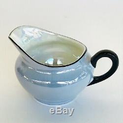Vintage 1920s Czechoslovakia Lusterware 6 Piece Blue Luster Tea Cup Set For One