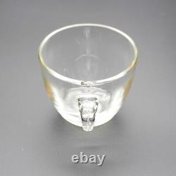 Vintage Anchor Hocking 16-Piece Triangle Clear Glass Snack Plate & Cup Set & Box