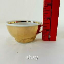 Vintage Bavaria Gold Demitasse Tea Espresso Coffee Pot Cup Saucer Set Serves 6