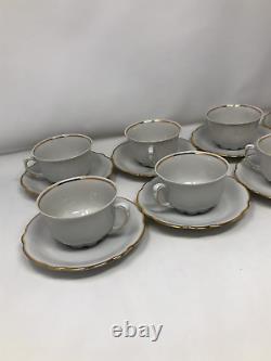 Vintage German Bavarian Schumann Arzberg Tea Cup & Saucers Set 8 Cups 8 Saucers