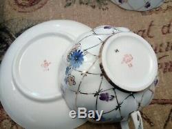 Vintage LFZ Lomonosov Ussr Porcelain Tea Set Pot Cups