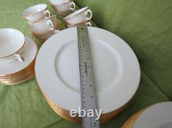 Vintage Lenox China Table Setting for 12 Ivory/Gold 60 pcs. Plates, Bowl, Tea Cup