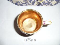 Vintage R. Capodimonte Cherub Tea Set Creamer Sugar Cups Saucers Gold Gilt