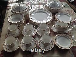 Vintage, Royal Kent Golden Glory Bone China, 35 Pieces Dinner /tea Cup Set