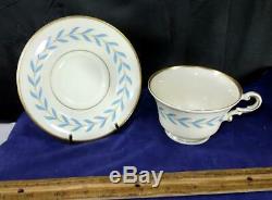 Vintage Set Of 6 Sherwood Old Ivory Syracuse China Tea Cups with Saucers