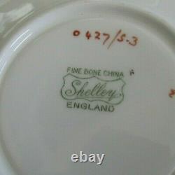 Vintage Shelley Harebell Oleander Teacup And Saucer Set England Excellent