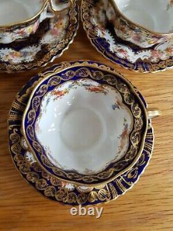 Vintage Staffordshire Tea Set with Teapot 6 Tea Cup and Saucers & More