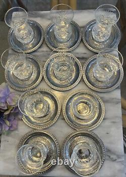 Vintage Tea Glasses/morroccan Turkish Style /tea Cups/set Of 10/cut Crystal