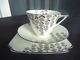 Vintage art deco royal doulton shower trio tea cup & saucer plate set v1450