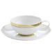 Vista Alegre Domo Gold Porcelain Tea Cup & Saucer Set of 4