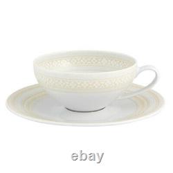 Vista Alegre Porcelain Ivory Tea Cup & Saucer Set of 4