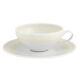 Vista Alegre Porcelain Ivory Tea Cup & Saucer Set of 4