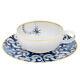 Vista Alegre Porcelain Transatlântica Tea Cup & Saucer Set of 4