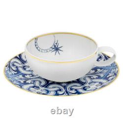 Vista Alegre Porcelain Transatlântica Tea Cup & Saucer Set of 4