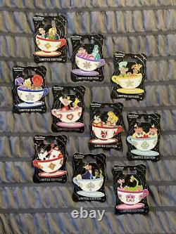 WDI Disney Pin Mad Tea Party Alice in Wonderland Tea Cups Set LE 250