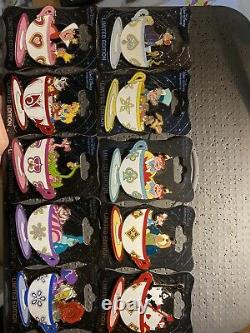 WDI Disney Pin Mad Tea Party Alice in Wonderland Tea Cups Set LE 250