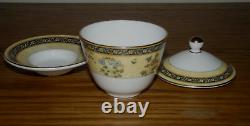 Wedgwood England Bone China India Chinese Tea Cup With Lid & Saucer Set Rare
