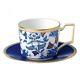 Wedgwood Hibiscus Iconic Teacup & Saucer Set of 4