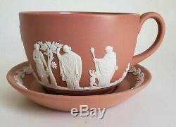 Wedgwood Terracotta Grecian Sacrifice Jasperware Jug Tea Cup Plate Set FreeUShip
