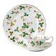 Wedgwood Wild Strawberry 3 Piece Set Plate 20cm, Teacup Peony And Saucer