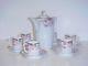 Weimar German Tea Set Teapot Demitasse Tea Cups Pink Roses Antique