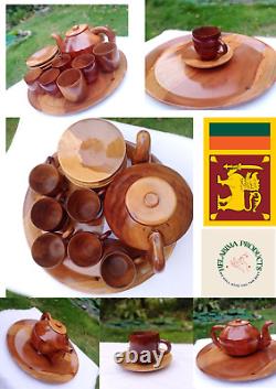 Wooden Handmade DurableTea Cup Kit Handicrafts Natural Eco Friendly Complete Kit